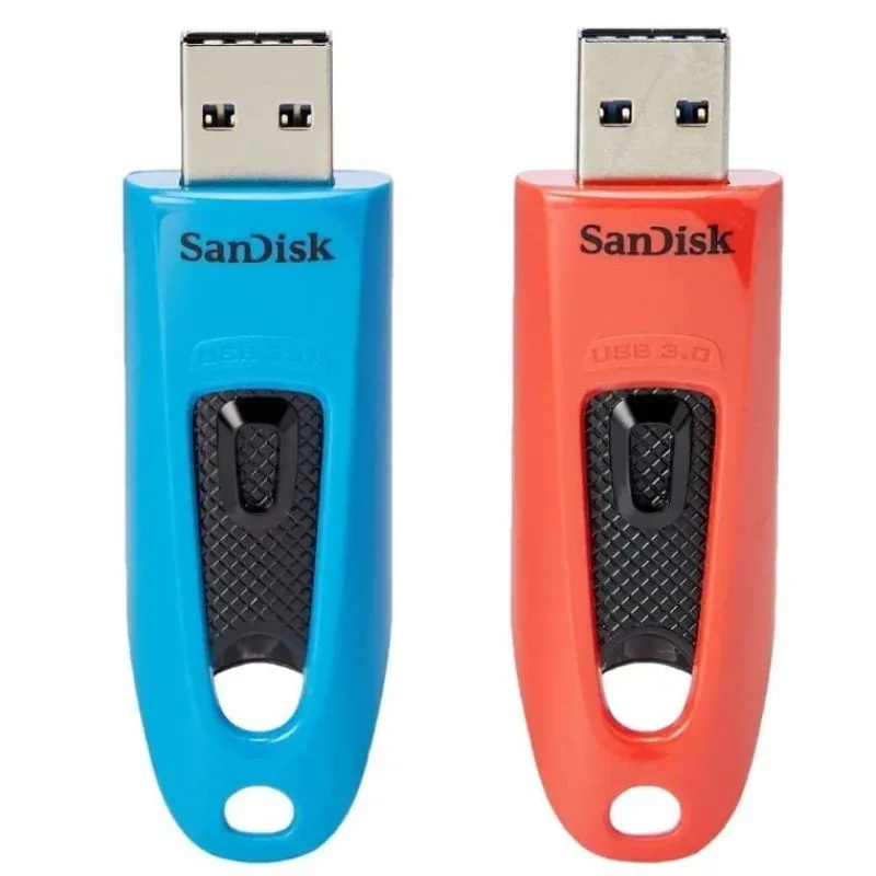 SanDisk Ultra Pack de 2 Unidades USB 64GB USB 3.2 Gen1 Azul/Vermelha