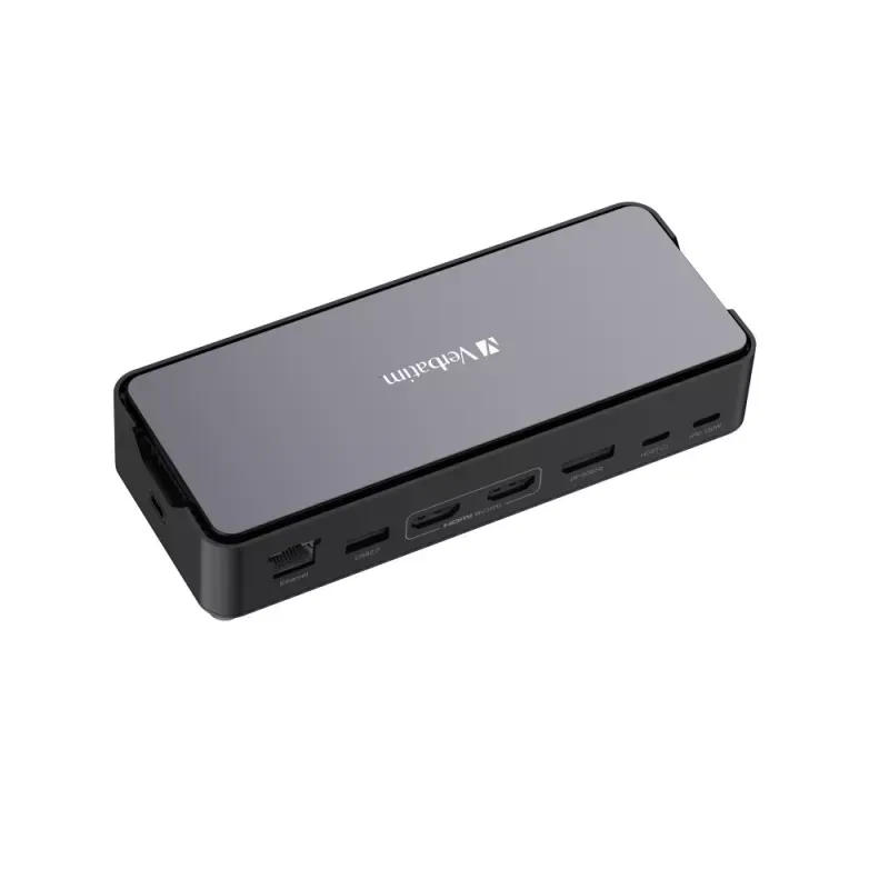 VERBATIM DOCK 8K USB-C 2xHDMI 1xDP 1xSSD 256GB 1xRJ45 3xUSBC 3xUSB3.2 1CR PD80W