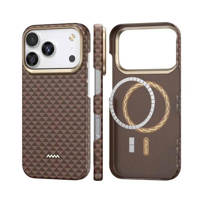 Funda para telemóvel Raptic Skin Origin Fibra de Aramida MagSafe para iPhone 17 Pro