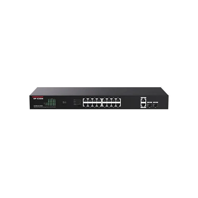 Switch IP-COM Networks G1120P-16-150W 18 portas Gigabit PoE Montagem em Rack