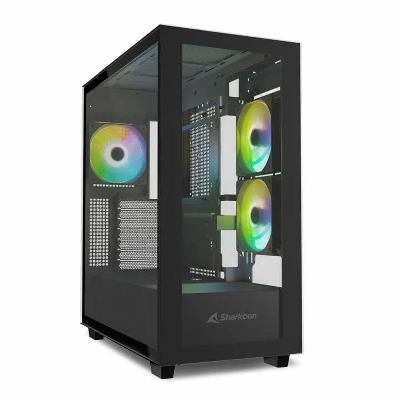 Caixa de Computador Torre Gaming Sharkoon Rebel C60 Vidro Templado Negro ATX/Micro ATX/Mini-ITX