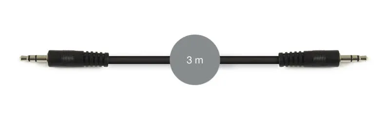 Cabo Áudio Jack 3,5mm Macho - Jack 3,5mm Macho 3m - AA-729-3