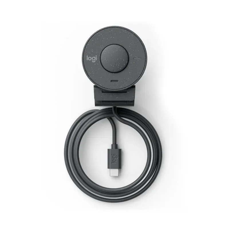 Webcam Logitech Brio 305 Full HD 2MP USB-C com microfone, obturador de privacidade, grafite