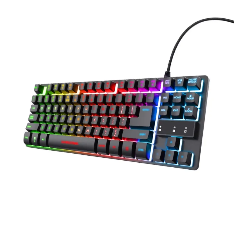 TRUST TECLADO GAMING GXT833 THADO RGB METAL COMPACT BLACK #PROMO 2026#