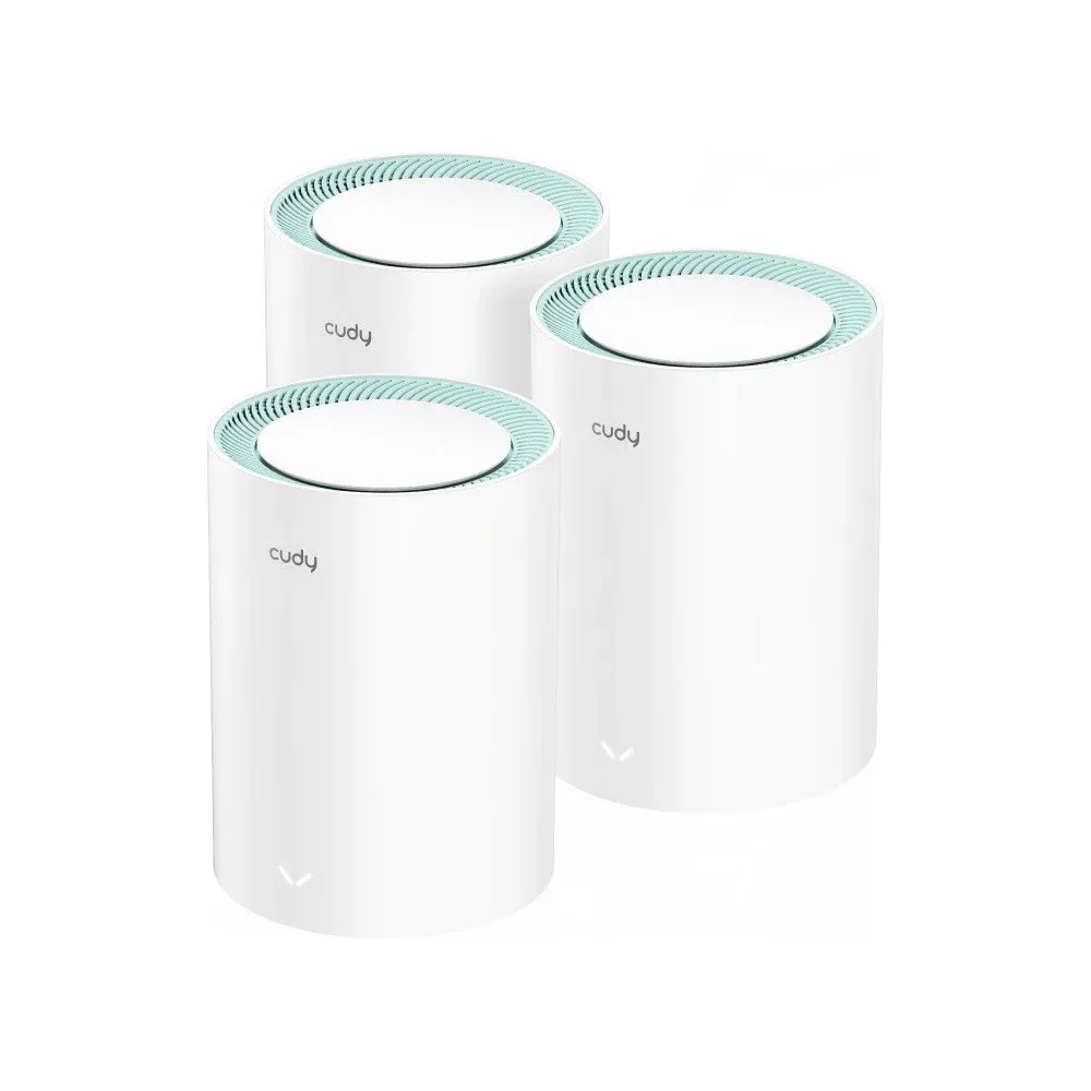 Sistema Mesh Cudy M1300 AC1200 Dual-Band WiFi 5 Mesh Gigabit (Pack 3)
