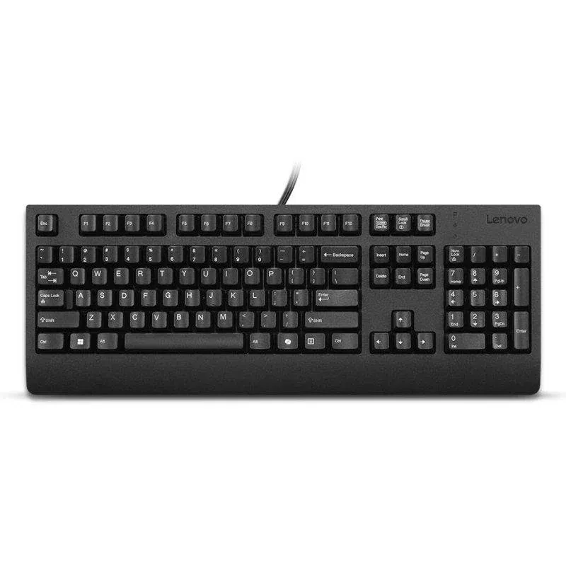 Teclado Lenovo Preferred Pro II AZERTY Francês com fio USB preto completo