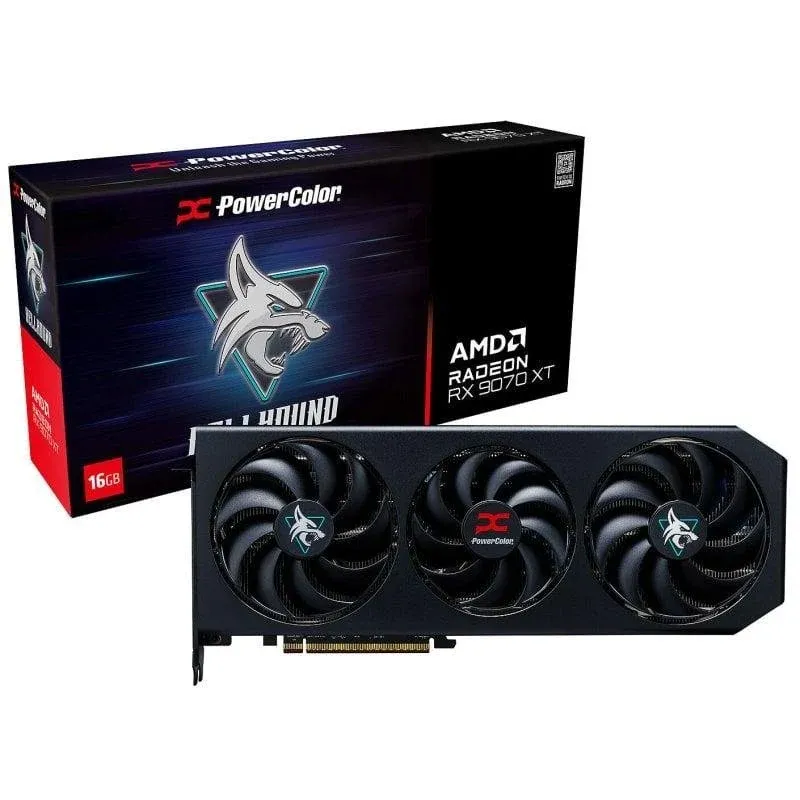Placa gráfica PowerColor Hellhound AMD Radeon RX 9070 XT OC 16GB GDDR6 FSR 4