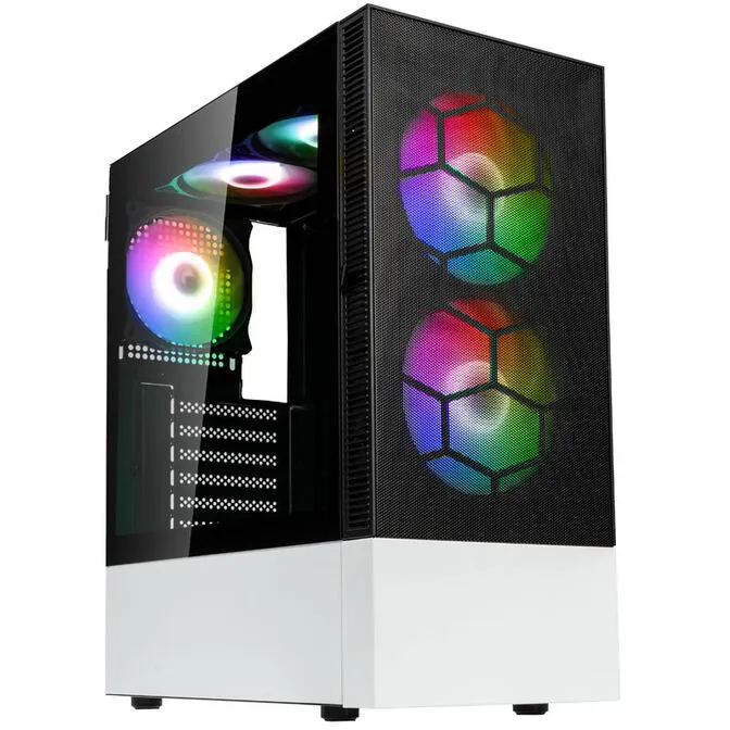 Caixa ATX Kolink Observatory MX Mesh ARGB Preto/Branco