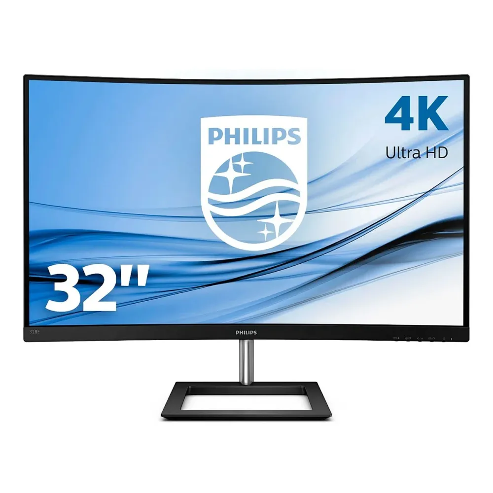 Monitor Curvo Philips E Line 328E1CA/00 31.5" VA 4K UHD 60Hz Preto