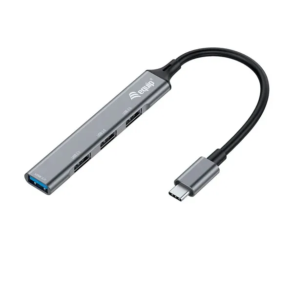 Equip life hub usb-c 3 portas usb2 + 1xusb3 aluminio #promo