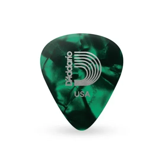 Daddario PALHETA GUITARRA Classic Celluloid Green Pearl 0.50 mm