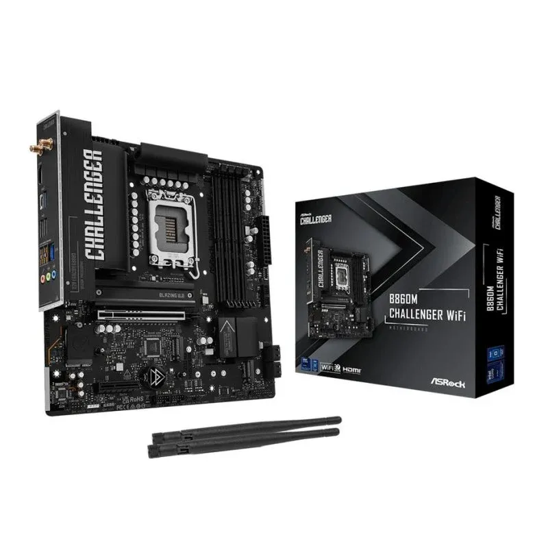 Motherboard Asrock B860M Challenger WiFi Intel B860 LGA1851 DDR5 Micro ATX WiFi 7 RGB