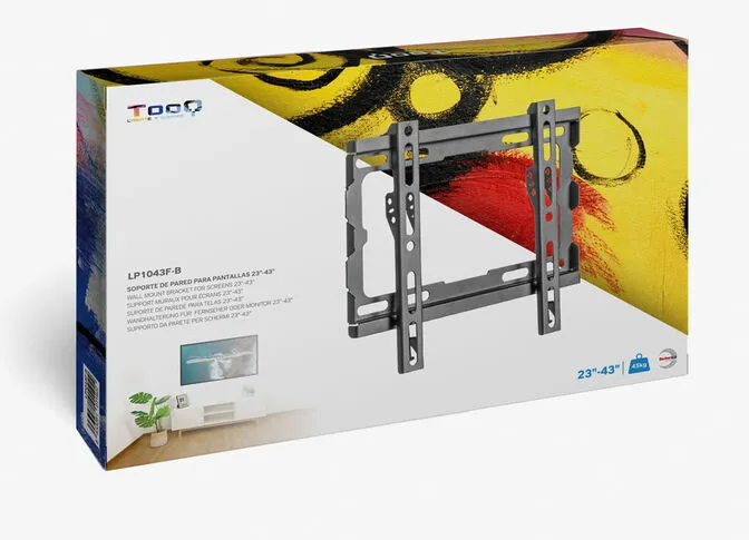 Suporte de Parede Tooq 23" a 43" Max. 45Kg Preto
