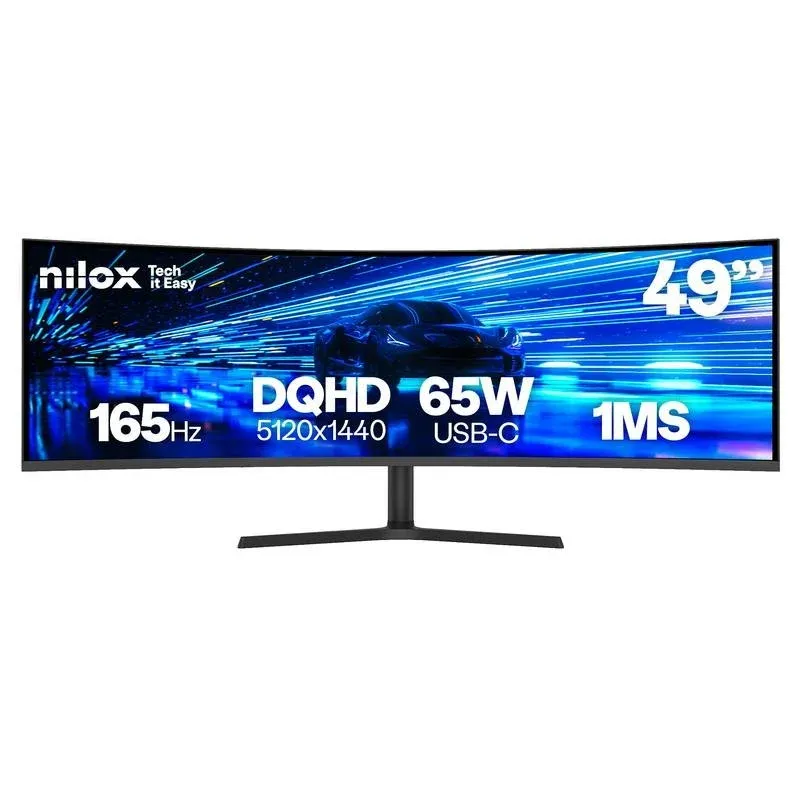 Monitor Nilox NXM49CRVDC2 49" Dual QHD 165Hz VA Curvo Altifalantes Ajuste altura