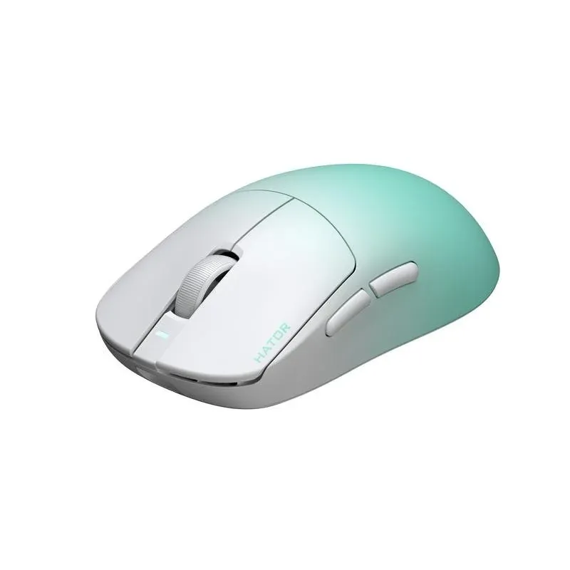 Ratón Hator Quasar 3 Ultima 8K Wireless 30000 DPI Branco Menta Recarr.