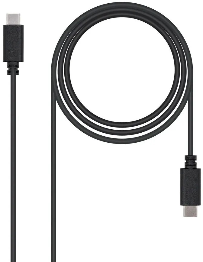 Cabo USB 2.0 3A Nanocable USB-C M/M 3 M Preto