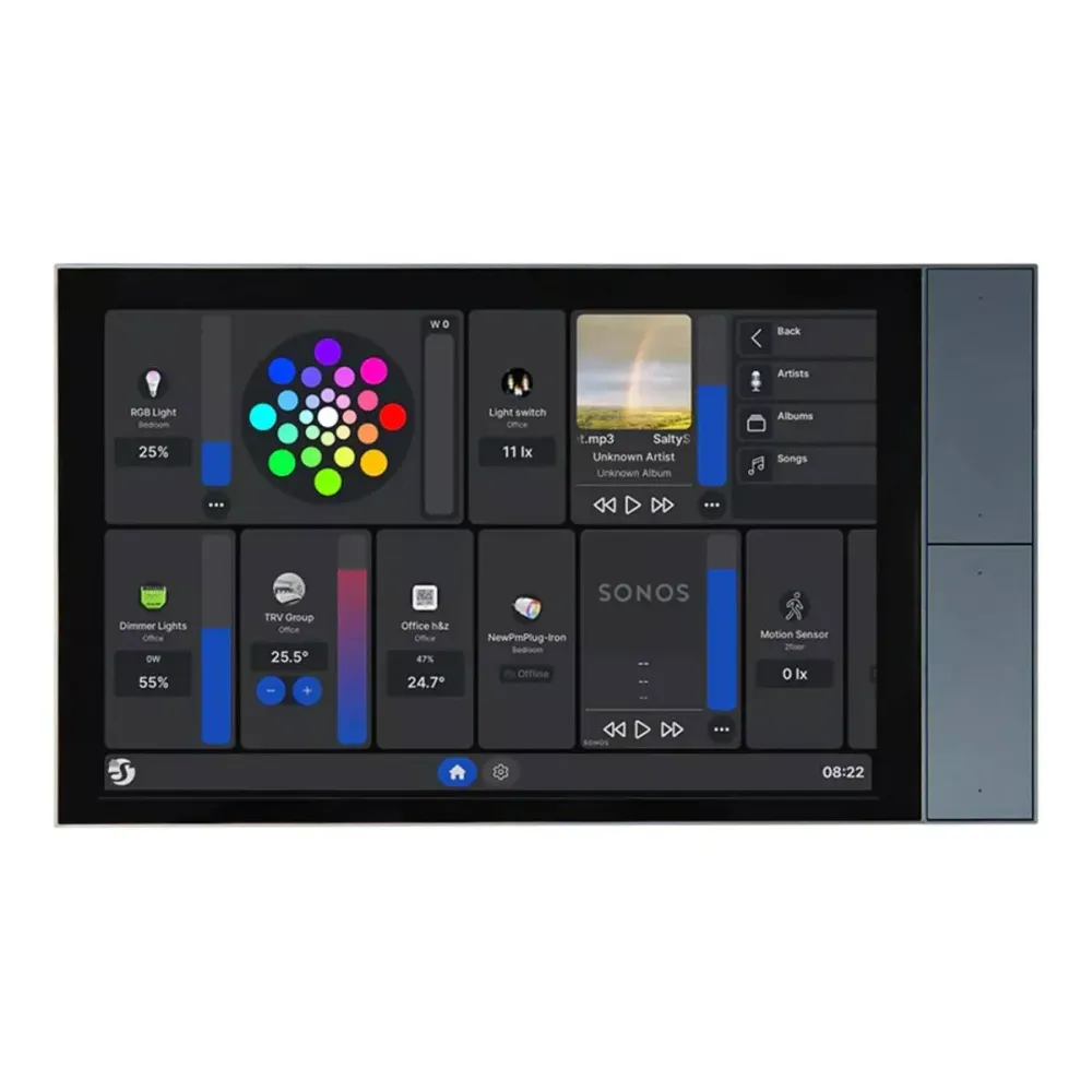 Painel Tátil Shelly Wall Display XL 10.1" 1500W + Wi-Fi 6 BT 5.4 GHz Cinzento