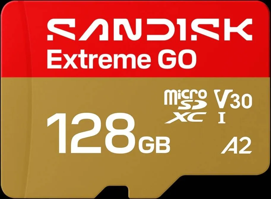 Cartão de Memória SANDISK Extreme GO microSDXC 128GB up to R 240MB/s W 120MB/s UHS-I, 5K, 4K UHD, U3, V3