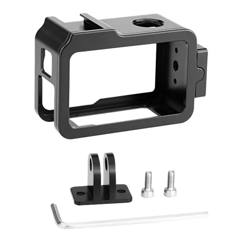 Puluz Gaiola de metal com sapato frio para acessório de câmera de ação DJI Osmo Action 4/3