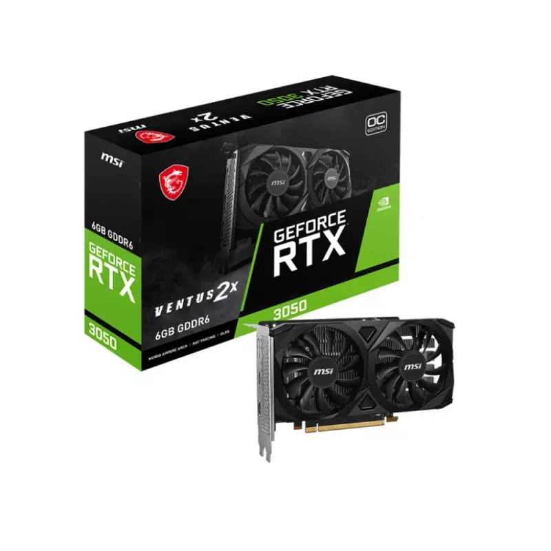 Placa Gráfica MSI GEFORCE RTX 3050 6GB OC VENTUS 2X E