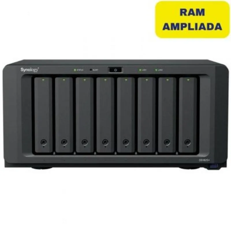 NAS Synology Diskstation DS1825+ 8 Baias 3.5"/2.5" 32GB RAM Preto