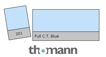 Lee Filter Roll 201 Full C.T. Blue