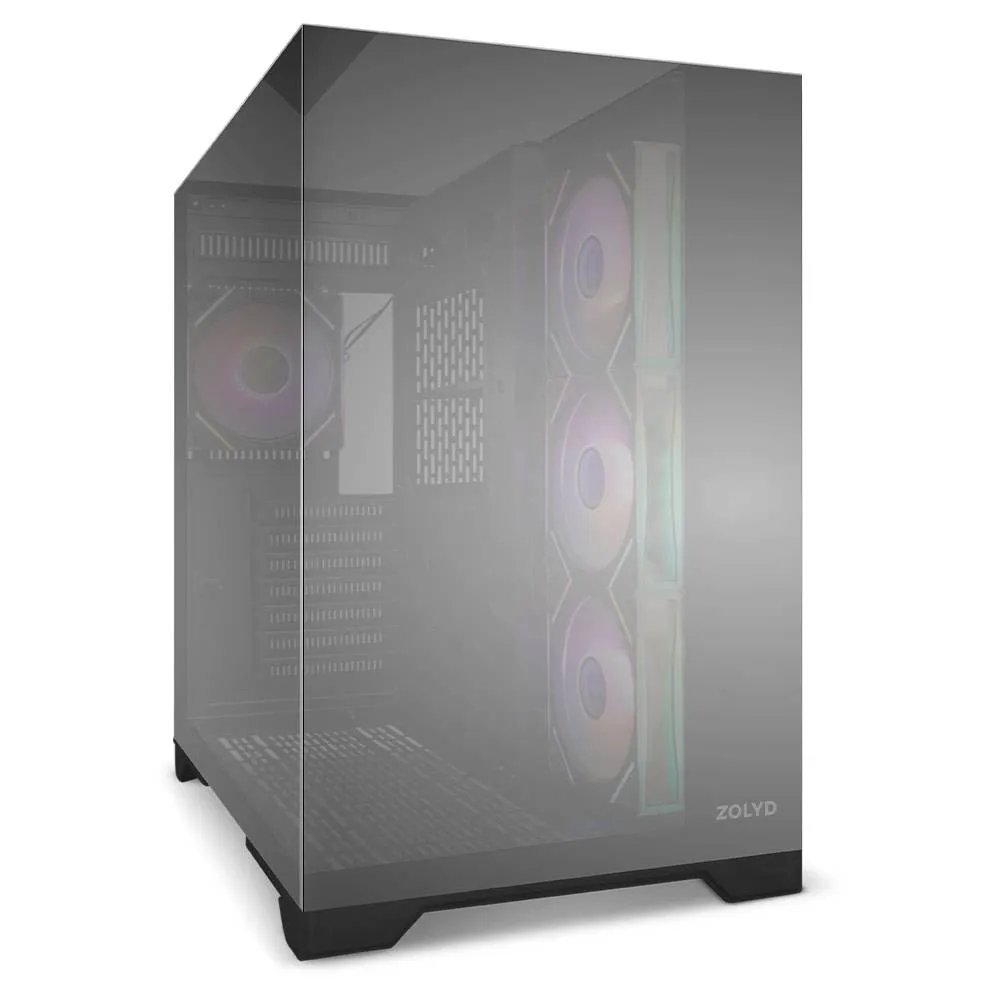 Caixa ATX Zolyd Drakora ARGB Infinity Mirror Tempered Glass Preta - Recondicionado