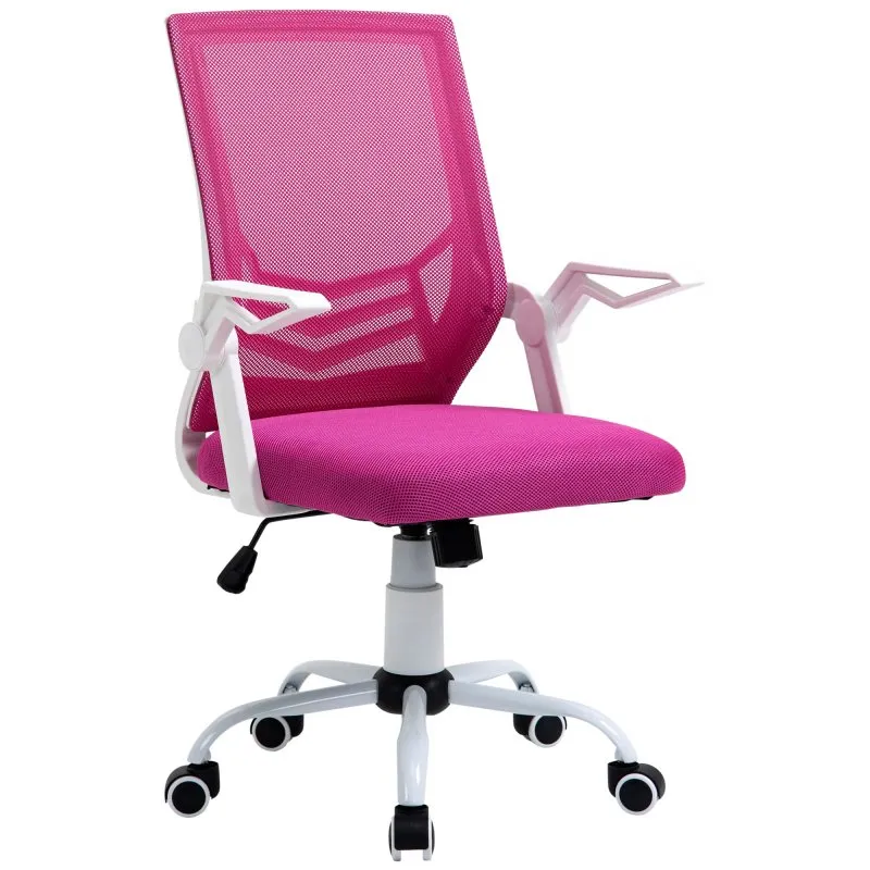 Vinsetto Cadeira de escritório com braços Rosa