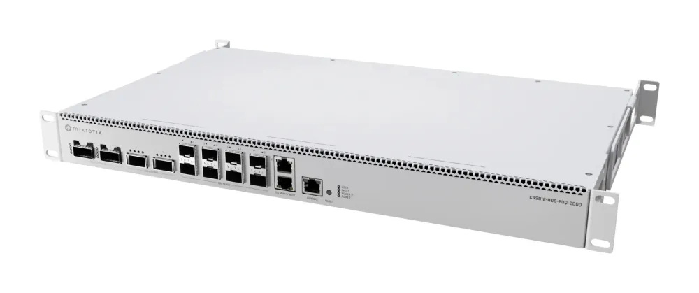 Switch Mikrotik CRS812 DDQ 14 Portas Gigabit - CRS812-8DS-2DQ