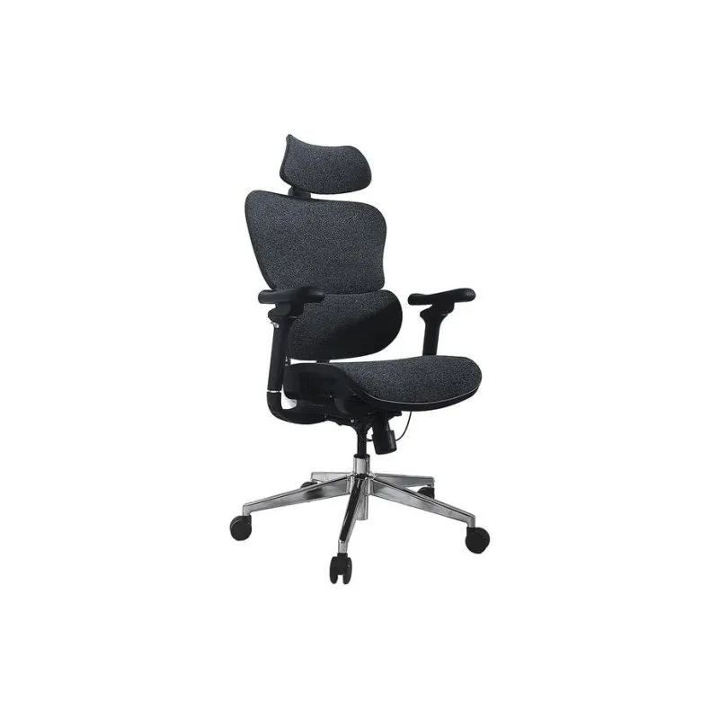 Cadeira de escritório Equip 651052 ergonómica preta, encosto e assento em malha, apoio 3D