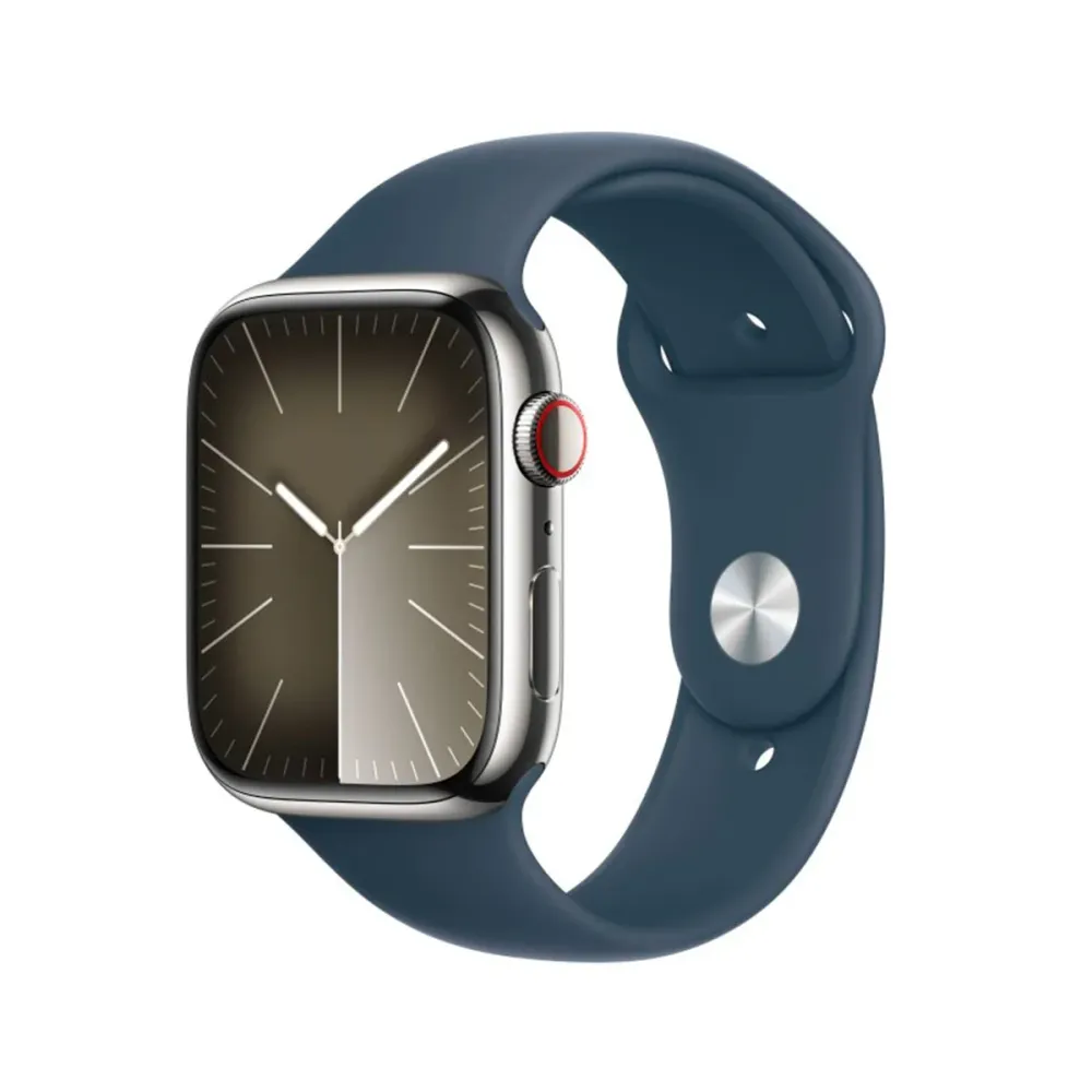Smartwatch Apple Watch Series 9 GPS + Cellular 45 mm Aço Inoxidável c/ Bracelete Desportiva Azul S/M