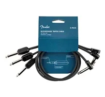 Fender Blockchain 16" Patch Cable 3-pack Straight/Angled