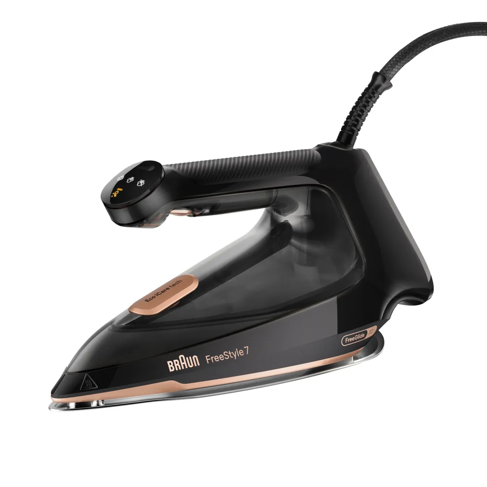 Ferro a Vapor BRAUN FreeStyle 7 FI7276BK (Jato vapor 250 g/min - Base FreeGlide 3D EloxalPlus)