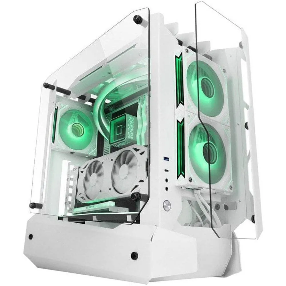 Caixa ATX Mars Gaming MC-EDGE RGB Tempered Glass Branca