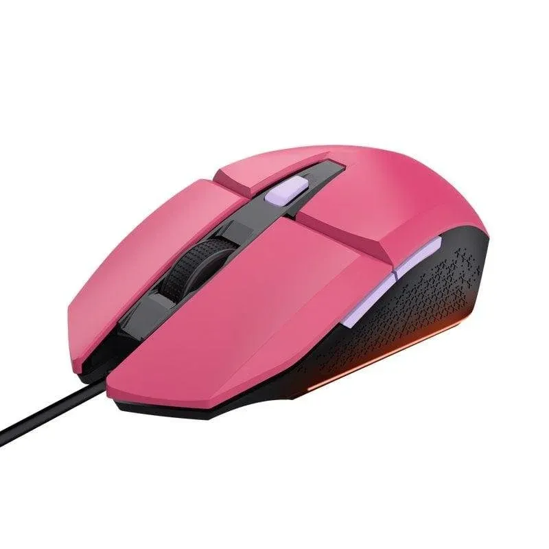Trust GXT 109P Felox Rato Gaming Iluminado USB 6400 DPI Rosa