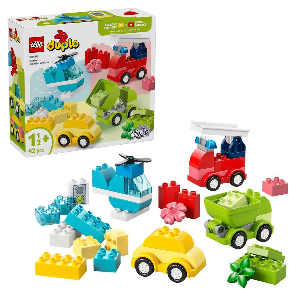 LEGO DUPLO My First: Veículos Criativos | Idades 1½+ | 42 Peças | Item 10474
