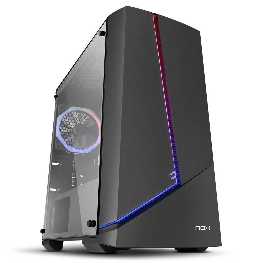 Caixa Micro-ATX Nox Infinity Alpha RGB com Janela Preta