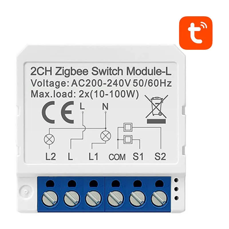 Avatto Módulo de interruptor inteligente ZigBee LZWSM16-W2 Sem neutro Controladores inteligentes Tuya