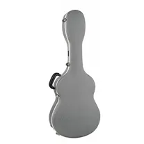 Estojo Guitarra Clássica Rapsody Armonia ABS 3D Prateado Escovado