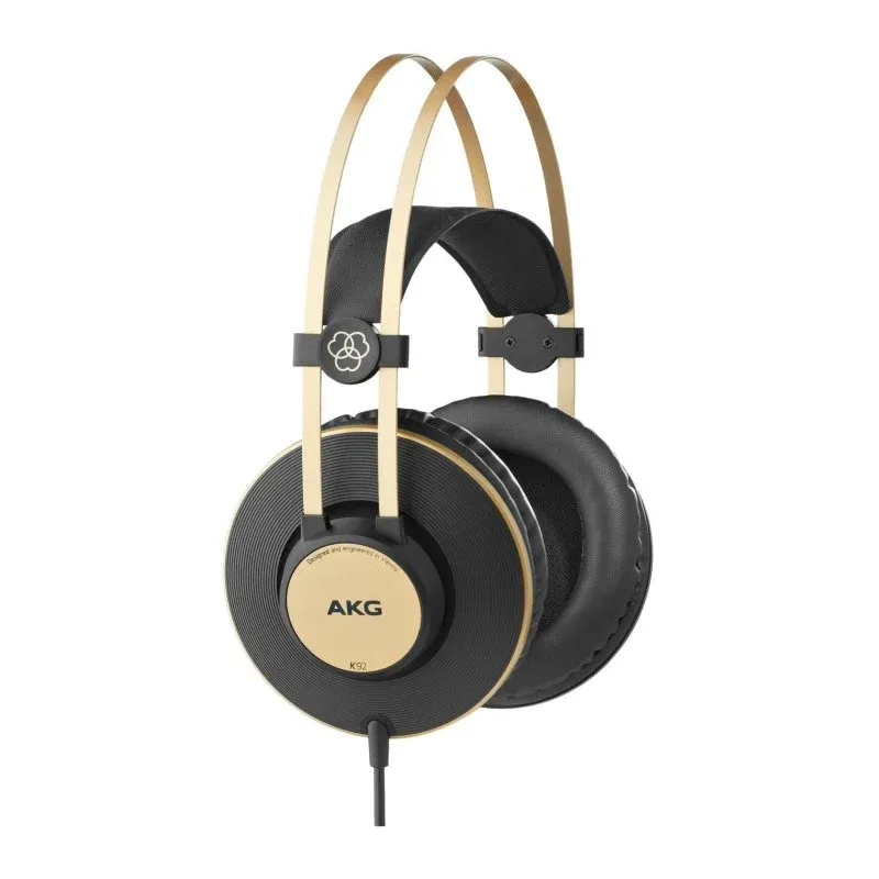 AKG K92 Auscultadores Circumaurais com Cabo Jack 3,5mm Pretos/Dourados