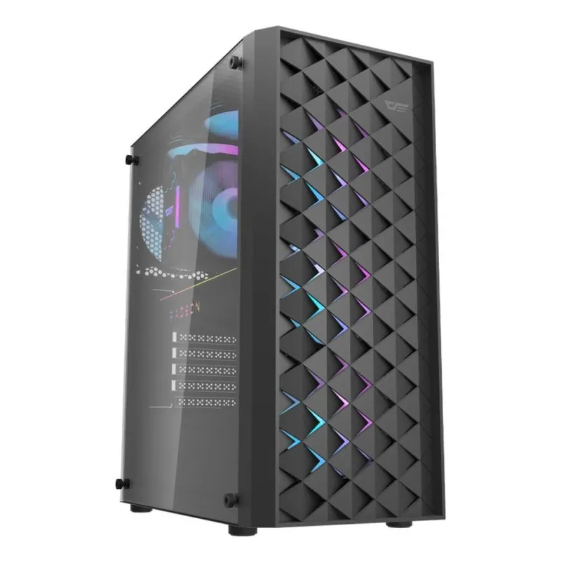 Caixa de Computador Caixa Torre Darkflash DK351 Black ATX Vidro Temperado 4x ARGB