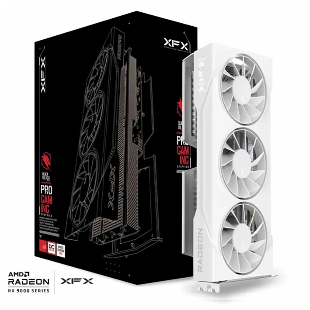 Placa Gráfica XFX AMD Radeon RX 9060 XT RDNA 4 Swift OC White Triple Fan Gaming Edition 16GB GDDR6