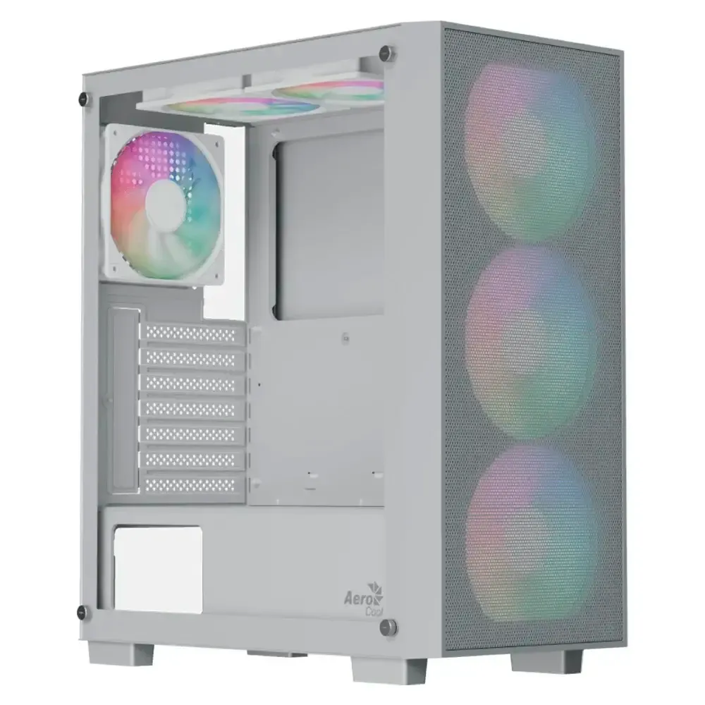 Caixa ATX Aerocool B509A Flow ARGB Vidro Temperado Branca