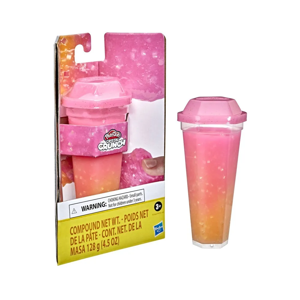 Jogo Play-Doh Crystal Crunch Rosa/Laranja