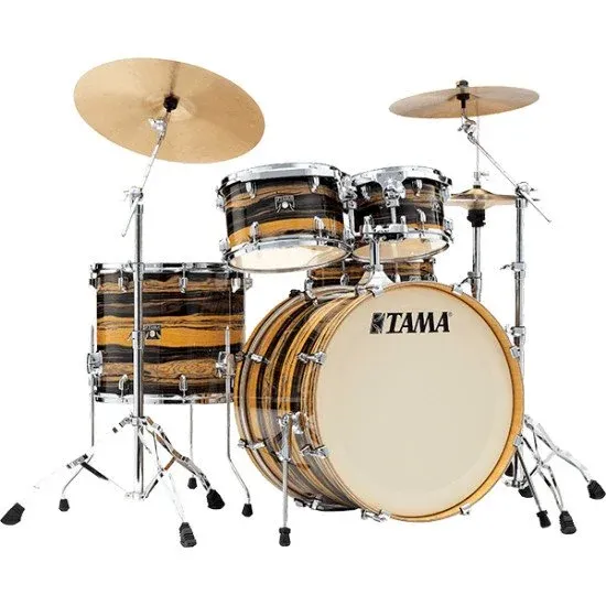 Tama Superstar Classic 5pc NET Natural Ebony Tiger Wrap c/ hardware