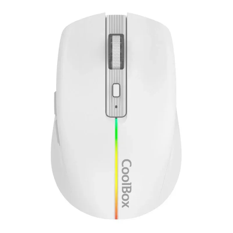 Ratón CoolBox GAMING RATON W01 Inalámbrico 1600DPI Branco RGB Silentclick