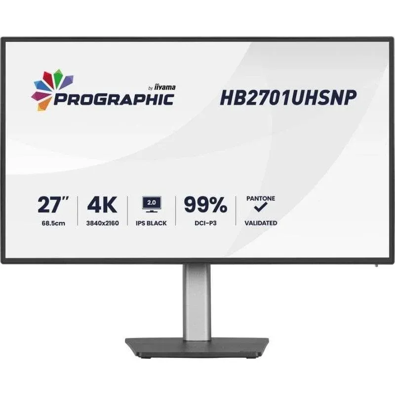 Monitor iiyama ProLite HB2701UHSNP-B1 27" UltraHD 4K 60Hz IPS Black HDR400 4ms KVM