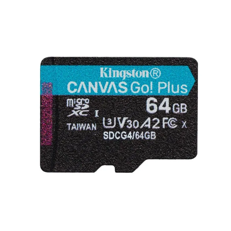 Kingston Canvas Go Plus MicroSDXC 64GB UHS-I U3 V30 A2 200MB/s
