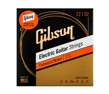 Jogo cordas guitarra elétrica Gibson Flatwound Nickel 012-052
