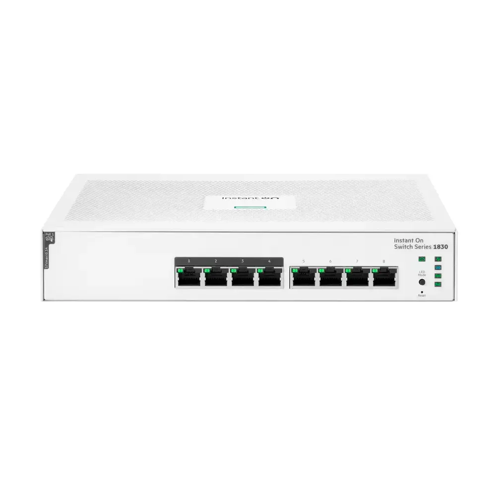 Switch de Rede HPE Aruba Instant On 1830 8 Portas Gigabit PoE Managed